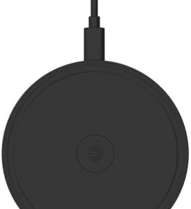 AT&T Professional Series 15W Wireless Charging Pad Black Premium USB-C Fast Charging Universal Device Compatibility Qi Certified Technology